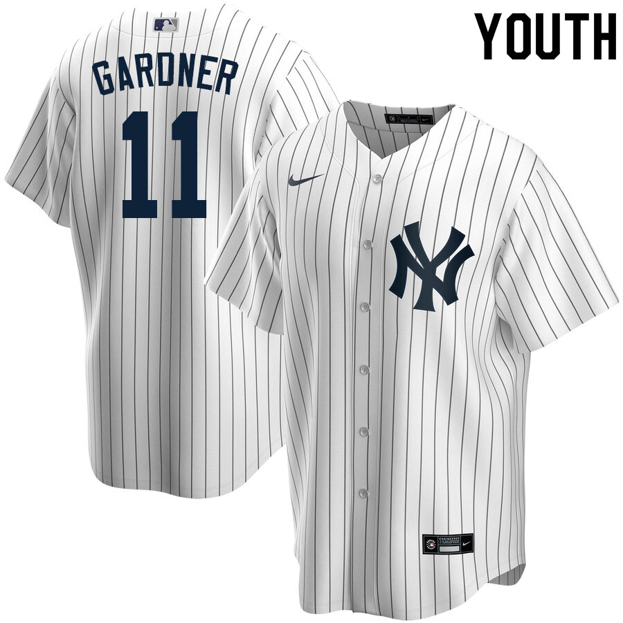 2020 Nike Youth #11 Brett Gardner New York Yankees Baseball Jerseys Sale-White